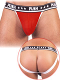 Push - Jockstrap Premium Mesh - Rouge/blanc