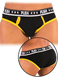 Push - Slip Premium Cotton - Noir/jaune